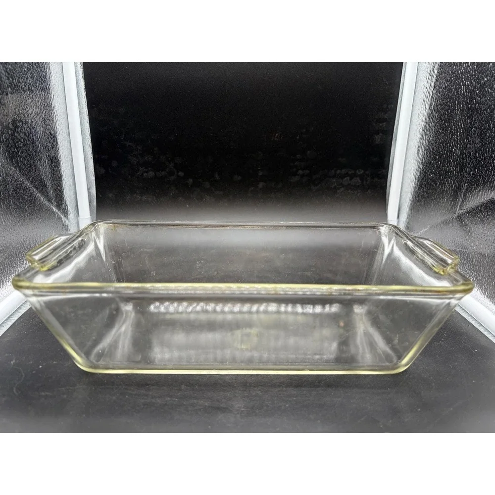 Vintage Pyrex Clear Glass Loaf Pan 212 TM REG US PAT OFF Rectangular Baker 1.5QT